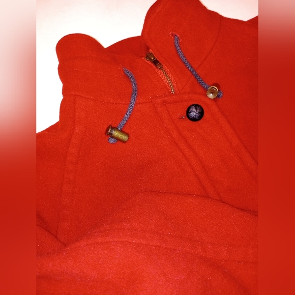 Eddie Bauer Red Wool Coat, Sz L - Picture 3 of 8